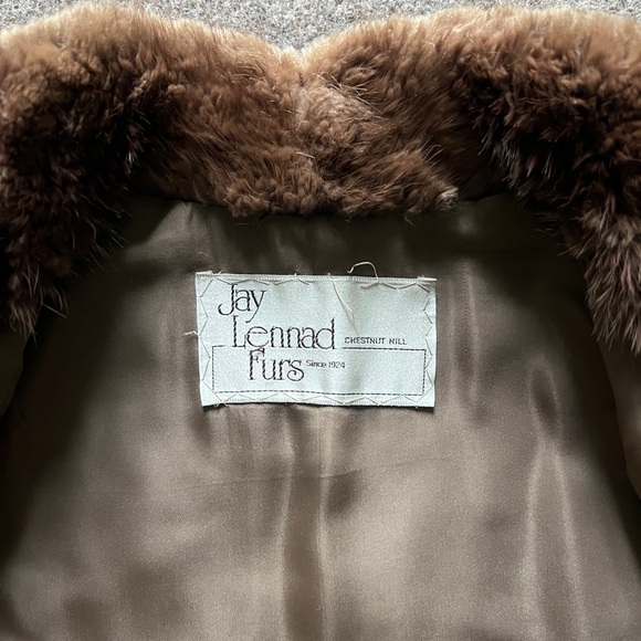 Vintage Jay Lennad Furs Two Toned Genuine Fur Coat Jacket Satin Lining Women S/M - Picture 11 of 14